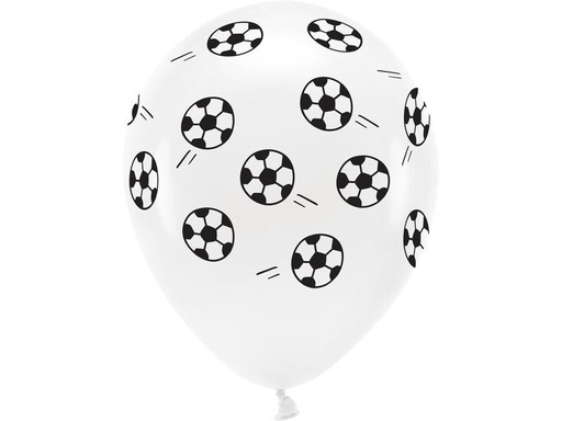 [90308379 1600504] Partydeco Luftballon Eco Fussball 33 cm, 6 Stück, Schwarz/Weiss