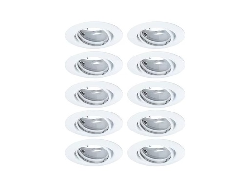 [90308383 1591848] Paulmann Einbauspot LED Base Basisset, GU10, 10 x 10W, Weiss