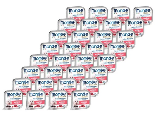 [90308649 1603943] Monge Nassfutter Fresh Pâté Rind, 32 x 100 g