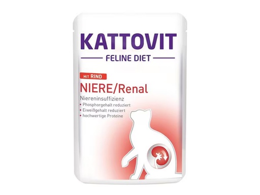 [90308724 1604877] Kattovit Nassfutter Niere/Renal Rind, 24 x 85 g
