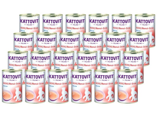 [90308783 1604892] Kattovit Katzen-Snack Niere/Renal Drink, Ente, 24 x 135 ml