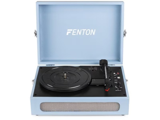 [90308802 1599514] Fenton Plattenspieler mit Bluetooth RP118E Blau