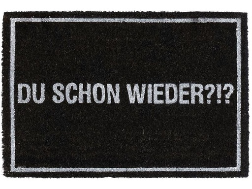 [90308890 1601645] relaxdays Fussmatte Du schon wieder 41.5 cm x 64 cm