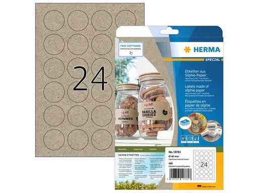 [90308970 1601737] HERMA Runde Etiketten Ø 40 mm, 20 Blatt