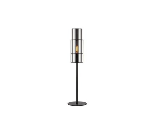 [90309020 1580682] Markslöjd Tischleuchte Tubo 1L, E14, 50 cm, Schwarz/Smoke