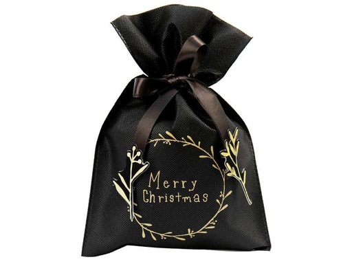 [90309039 971011] Rico Design Geschenktüte Merry Christmas 20 x 30 cm, Schwarz/Gold