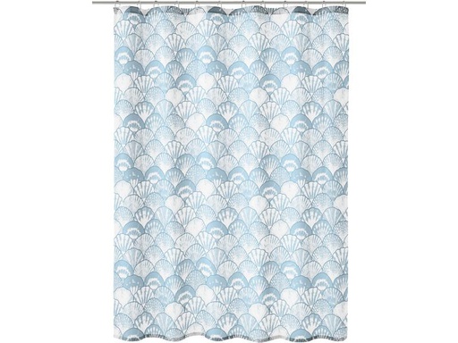 [90309070 1602454] Kleine Wolke Duschvorhang Concha 180 x 200 cm, Hellblau/Weiss