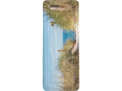 [90309126 1602460] Kleine Wolke Badewanneneinlage Borkum 36 x 92 cm, Beige/Grün/Hellblau