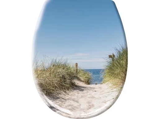 [90309157 1602452] Kleine Wolke Toilettensitz Borkum mit Absenkautomatik, Mehrfarbig