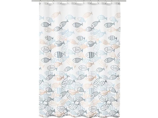 [90309211 1602456] Kleine Wolke Duschvorhang Sardinas 180 x 200 cm, Mehrfarbig