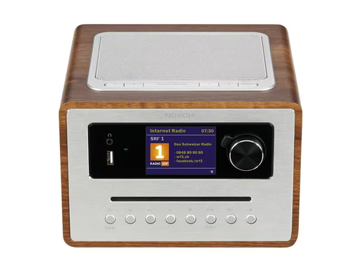 [90309254 1590779] Noxon DAB+ Radio IRadio 500 CD – Walnuss