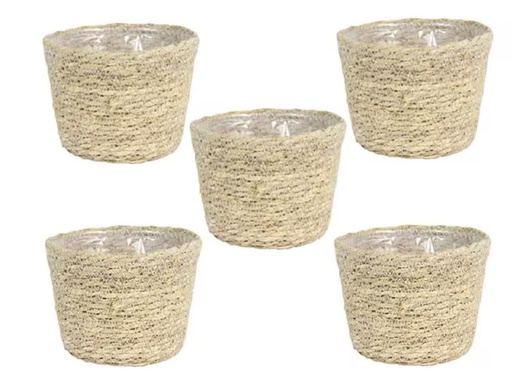 [90309428 1609382] CHALET Blumentopf Ingmar 5 Stück, 13 cm, Nature