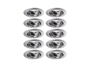 Paulmann Einbauspot LED Base Basisset, GU10, 10 x 10W, Eisen