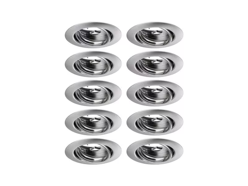 [90309632 1591853] Paulmann Einbauspot LED Base Basisset, GU10, 10 x 10W, Eisen