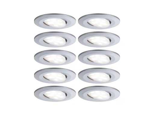 [90309636 1591859] Paulmann Einbauspot LED Calla Basisset, 10 x 5.2W, 4000K, Chrom