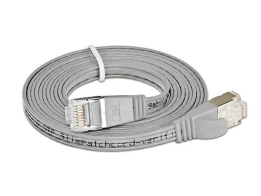 [90050969 314729] SLIM Slimpatchkabel RJ-45 - RJ-45, Cat 6, STP, 1 m, Grau