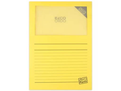 [90309921 1607979] ELCO Sichthülle Zero Plastic Gelb, 100 Stück