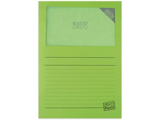 [90309929 1607978] ELCO Sichthülle Zero Plastic Grün, 100 Stück