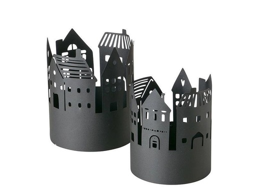 [90309946 1544671] Boltze Kerzenhalter Nordy 2 Stück, Schwarz