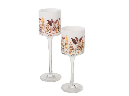 [90310117 1544633] Boltze Windlicht Brinja 2 Stück, Mehrfarbig/Transparent