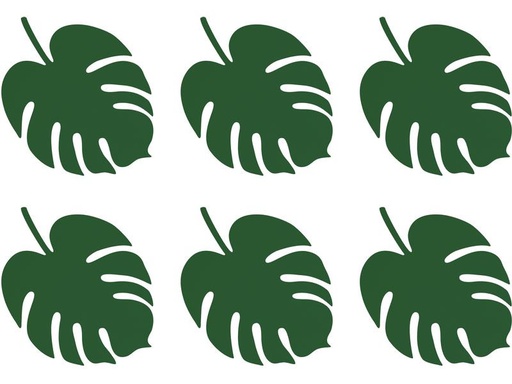 [90310149 1600513] Partydeco Tischkarte Aloha Monstera 6 Stück