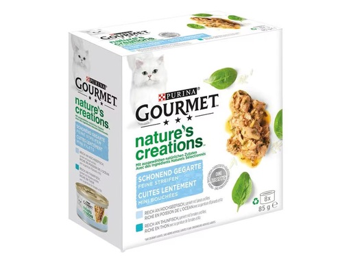 [90310217 1603443] Purina Nassfutter Nature's Creation Fisch, 8 x 85 g