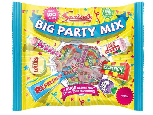 [90310277 1608183] Swizzels Big Party Mix 900 g