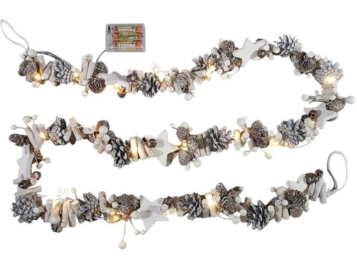 [90310449 1252986] Dameco LED-Lichterkette mit Tannenzapfen, 20 LED, 2 m