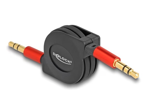 [90310540 1610531] Delock Audio-Kabel aufrollbar 3.5 mm Klinke - 3.5 mm Klinke 0.9 m