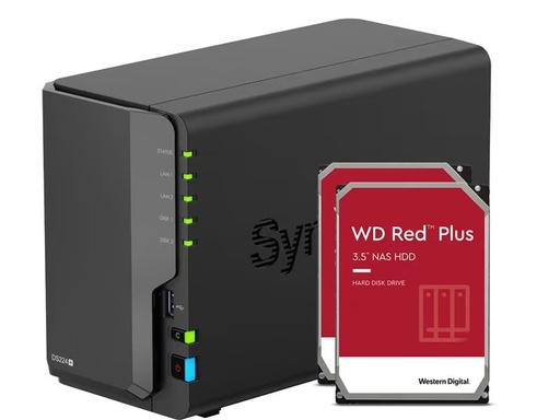 [90310563 1609157] Synology NAS DiskStation DS224+ 2-bay WD Red Plus 16 TB