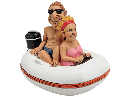 [90051053 1186296] G. Wurm Spardose Schlauchboot, aus Polyresin, 16 cm