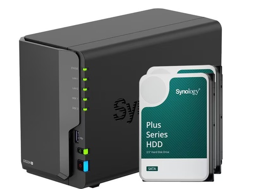 [90310584 1609135] Synology NAS DiskStation DS224+ 2-bay Synology Plus HDD 24 TB