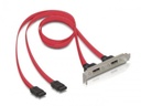 Delock Bracket 2x eSATA, Full Height, 45cm