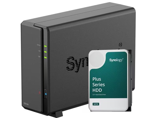 [90310696 1609258] Synology NAS DiskStation DS124 1-bay Synology Plus HDD 6 TB