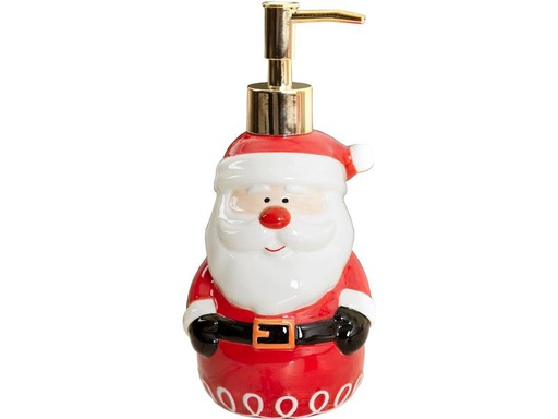 [90310779 1386814] diaqua® Seifenspender Santa Claus 390 ml, Rot/Schwarz/Weiss