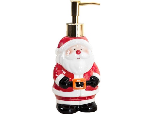 [90310813 1386817] diaqua® Seifenspender Santa Claus 420 ml, Rot/Schwarz/Weiss