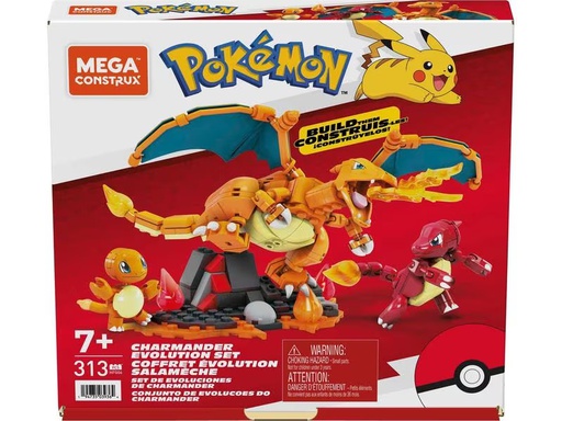 [90310820 1604321] Mega Construx Pokémon Glumanda Evolution Set