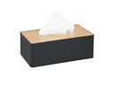 relaxdays Kosmetiktuchbox mit Bambusdeckel Nature/Schwarz