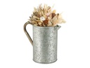 relaxdays Vase Vintage Krug 21 cm, Silber
