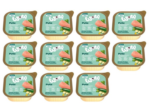 [90311075 1604820] WOW Nassfutter Adult Truthahn Schale, 11 x 150 g