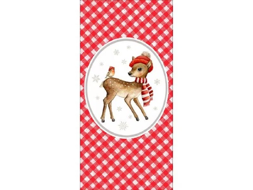 [90311622 1054400] Braun + Company Taschentücher Little Bambi 10 Stück, Rot