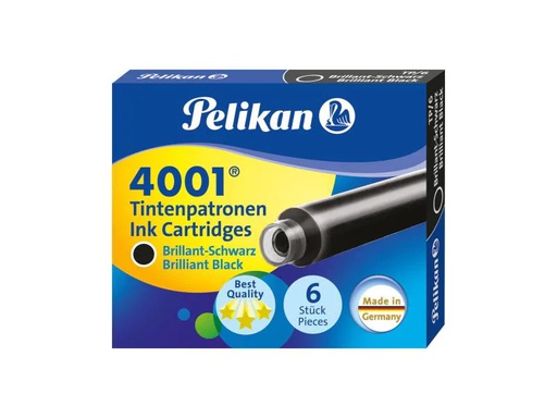[90051163 1038090] Pelikan Tintenpatrone 4001 Schwarz, 6 Stück