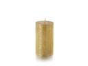 balthasar Zylinderkerze Rustico 12 x 7 cm, Gold