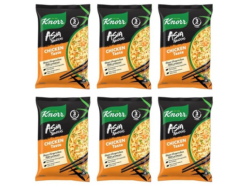[90311835 1615712] Knorr Asia Instant Noodles Chicken Taste 6 Portionen