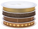 Pattberg Geschenkband Glitter Star 1 cm x 20 m, Gold