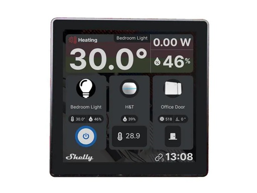 [90312031 1613649] Shelly Touchpanel Android Wall Display, Schwarz