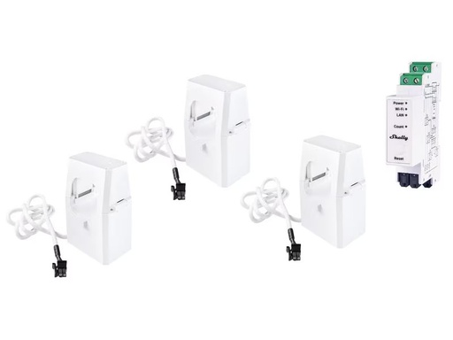 [90312107 1613644] Shelly Dreiphasen-Energiezähler Pro 3EM WiFi-Energy Meter 400 A