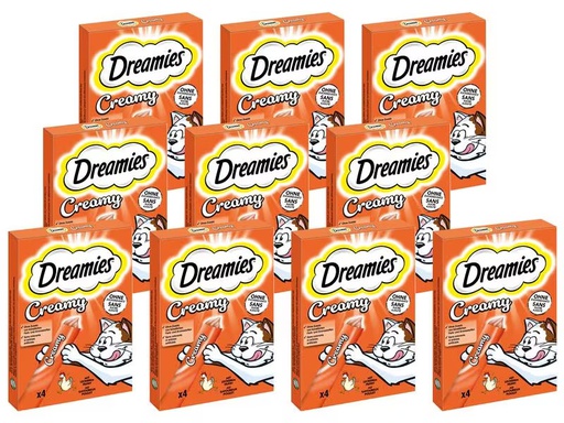 [90312262 1604981] Dreamies Katzen-Snack Creamy Huhn Multipack, 11 x (4 x 10g)