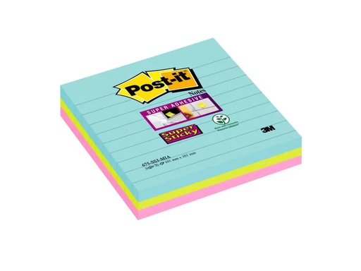 [90051235 1059043] Post-it Notizzettel Post-it Super Sticky 10.1 cm x 10.1 cm, 3 Blöcke