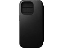Nomad Book Cover Modern Leather Folio iPhone 15 Pro Schwarz